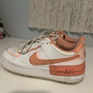 White and Pink Air Sneakers